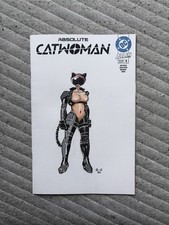DC Absolute Catwoman #1 BLANK Sketch Cover Variant custom art  drawing signed picture