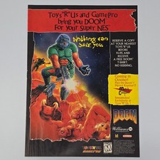 Doom Super Nintendo SNES Authentic Magazine Ad picture