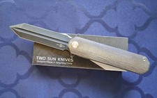 *NEW*🔥 TWO SUN - Folding Knife w/D2 Blade & Micarta Handle  (TS52-D2-Micarta)  picture