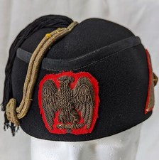 WW2 era Italian Black Shirt MVSN Fascist senior officers’ black uniform fez cap picture