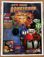 Atomic Bomberman - Vintage Original Gaming Print Ad / Poster / Wall Art - CLEAN picture