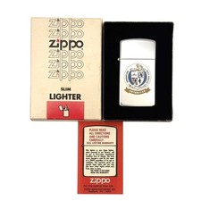 1982 Zippo Slim Operation Deep Freeze Antarctica USARP Two-Sided Lighter Box picture