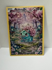 Custom inspired BULBASAUR  Full Art GLITTER TEXTURE Fan Made NON-TCG  unofficial picture