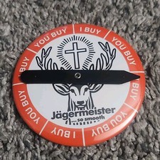 Jagermeister German Liqueur Alcohol Pinback Button Spin Drinking Game I Buy You  picture