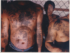 1994 Press Photo Tattoos and Scars of Inmates at La Mesa Prison in Tijuana picture
