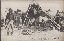 Spotted Eagle's Camp RPPC Lakota Sioux Native American Indian Montana Real Photo picture