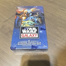 Topps 2026 Star Wars Galaxy Trading Cards Sealed Hobby Box,   4 Chrome Parallels picture