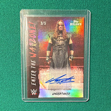 Undertaker UK Exclusive Topps Decades WWE 1990's Auto Red 3/5 Rare picture