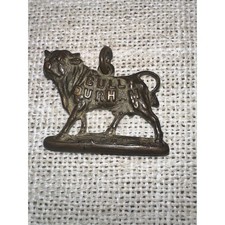 Antique Bull Durham Tobacco Watch Fob / Charm – Schwaab Milwaukee 14K GP picture