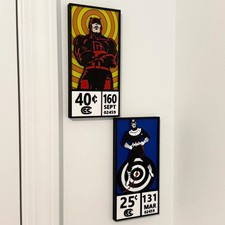 Daredevil Bullseye 2 Pack Marvel Corner Box Logo Hanging Sign 3D Wall Desk Art picture