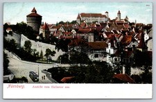 Nurnberg Germany From Hallertor Gate Toward Nuremberg Castle Antique Postcard picture