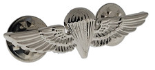 Mini USMC US NAVY MARINE CORPS Airborne PARACHUTE JUMP WING SILVER PIN 1 1/2