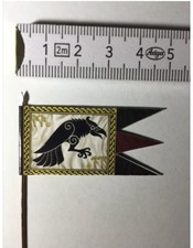 1x 28mm Wargames Dark Ages Viking Tabletop Banner Flag Ready on Metal Flagpole picture