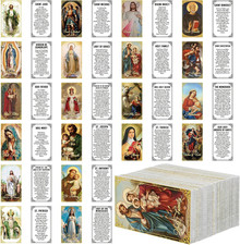 240 Pcs Catholic Saint Prayer Cards Bulk Gifts Holy Cards Bookmarks picture