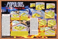 1992 Populous SNES Original Advertisement / Retro Promo vr1 picture