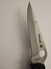 Spyderco Police Pocketknife VG-10 Blade G10 Handle Plain Edge Lockback Clip picture