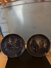 EUC • Set Of 2 • 1981 • 1983 • Royal Copenhagen Christmas Plates picture