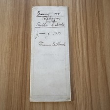 Antique 1891 College Essay Cornell University Catholic Religion Public Schools picture