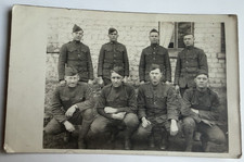 c1910s WWI RPPC US Army Doughboy Soldiers Uniform Group Photo Military OOAK picture