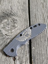 Rick Hinderer Battle Blue Ti Scale Steel Flame Winged Crusader *Very Limited*  picture
