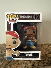 AUTHENTIC ORIGINAL 2012 Tupac Shakur 19 vaulted Funko Pop w/ Eyebrows, Protector picture