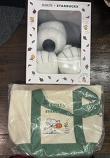 Starbucks Peanuts Tote And Plushy Brand New picture