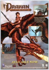 Drakan Order Of The Flame - PC - Vintage Original Print Ad/Poster Promo Art 1999 picture