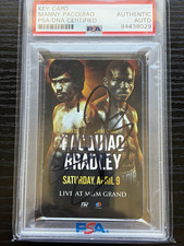 MGM Grand Key Card Manny Pacquiao vs Timothy Bradley Auto PSA/DNA 84438029 picture