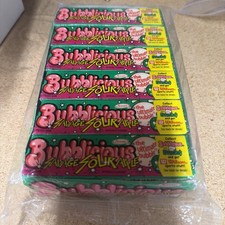 Rare Vintage 2002 BUBBLICIOUS Savage Sour Apple Bubble Gum Full Sealed box picture