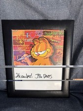 SIGNED Garfield Cartoon Art By Jim Davis Autograph Inscribed Numbered picture