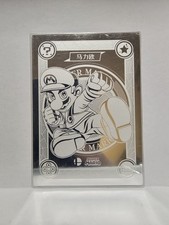 Mario Case Hit - Super Smash Bros - Silver Plated - Cert Of Authenticity - Mint picture