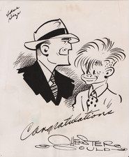 1952 Press Photo Cartoonist Chester Gould's Dick Tracy Comic Strip Characters picture