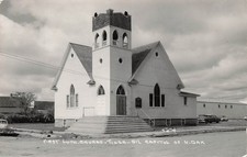 RPPC Tioga North Dakota First Lutheran Church Oil Capital Photo Vtg Postcard J20 picture