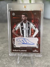 Dusan Vlahović 1/5 Auto Topps UEFA Club Competitions Knockout 25/26 Juventus picture