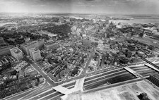 An aerial view of Chinatown in Boston June 4 1965 Boston MA Historic Old Photo picture