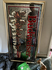Budweiser King of Beers Clydesdales Framed Wall Mirror Breweriana picture