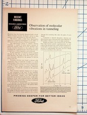 Ford Research Labs 1960s Science Ephemera Molecular Vibrations Tunneling Article picture