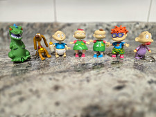 Rugrats Character Keychain Lot Key Rings Tommy Chuckie Phil & Lil, Reptar Spike picture
