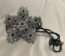 Vintage Christmas Silver Star Tree Topper 5