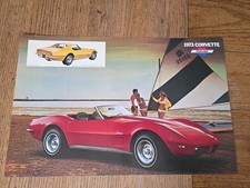 NOS Original 1973 Chevy Corvette Factory Issued 11x17 Sales Poster / Brochure  picture