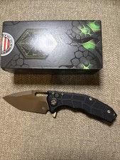 Heretic Knives Martyr Manual – Black Polymer Bronze MagnaCut Tanto H057-7A picture