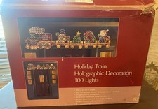 Sears Christmas Holographic Train Light Up Xmas Decor  60
