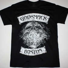 Vtg GODSMACK BOSTON Heavy Cotton Black Full Size Unisex Shirt picture