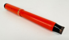 Vintage Parker Duofold Lucky Curve Fountain Pen Orange MISSING CLIP picture