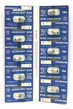 Vtg Westinghouse PR3 Flashlight Bulbs 4.5V Store Display card of 10 NOS 60s BOGO picture