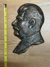 Soviet Vintage Joseph Stalin Bas-Relief Bronze Plaque 1950's USSR Communism WW2 picture