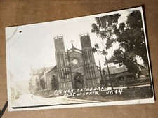 RPPC Trinidad Port of Spain Roman Cathedral US Navy JK 64 Postcard picture