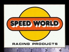 SPEED WORLD Racing Products - Auto Parts - Original Vintage 1970’s Decal/Sticker picture
