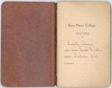 1905 Bryn Mawr College Student Academic Record Book Greek Latin Rockefeller Hall picture