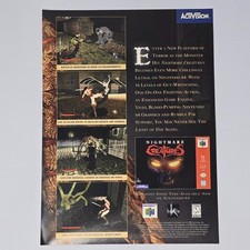 Nightmare Creatures Nintendo 64 N64 New Platform Print Ad/Poster picture
